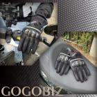 【GOGOBIZ】碳纖維 反光觸控防摔手套 (黑色)| Webike摩托百貨