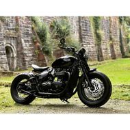 【MOTONE】短款尾段排氣管 (黑) 水冷BOBBER