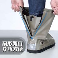 【XILLA】高筒防水防滑 雨鞋套 (夜行黑)