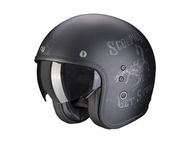 【Scorpion helmet】BELFAST EVO PIQUE四分之三安全帽 (消光黑/銀)