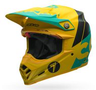 【BELL】MOTO 9 FLEX 複合纖維越野安全帽 (黃/藍)