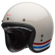 【BELL】Custom 500 STRIPE 復古安全帽 (白/藍/紅)