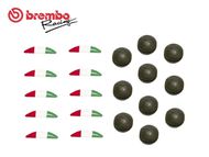 【brembo】橡膠帽蓋 + 義大利國旗貼紙組 / RCS煞車總泵&離合器