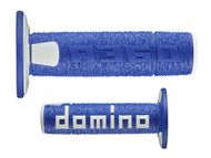 【domino】A360 通用型握把套 22-26MM (越野型 / 左右一對 藍 / 白)