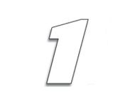 【Blackbird Racing】賽車用號碼貼紙組 1 (20x25cm / 白色)