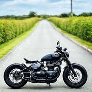 【MOTONE】短款尾段排氣管 (黑) 水冷BOBBER